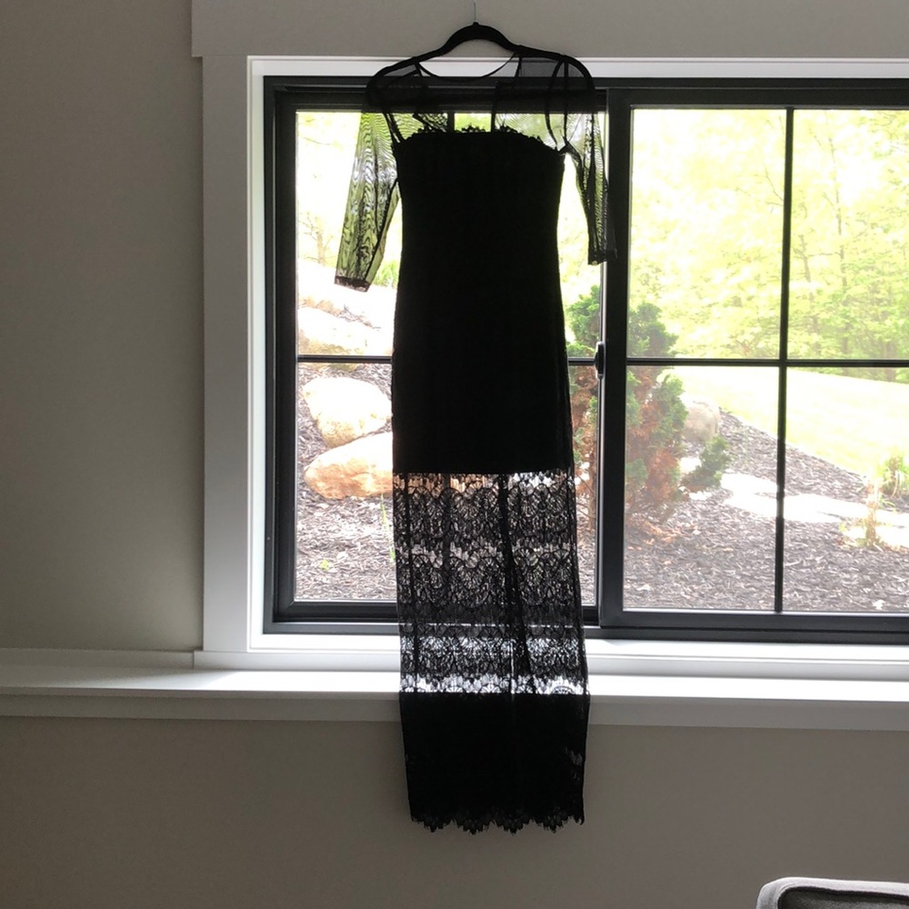 Black lace gown